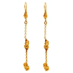 Boucles d'oreilles Pépites d'or
