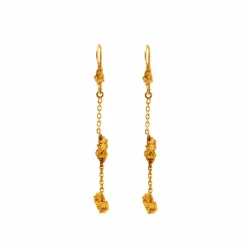 Boucles d'oreilles Pépites d'or
