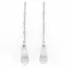 Boucles d'oreilles prasiolite or blanc et diamants