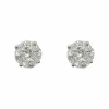 Boucles d'oreilles puces diamants or blanc