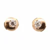 Boucles d’oreilles puces diamant en or jaune 18k