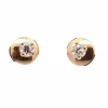 Boucles d’oreilles puces diamant en or jaune