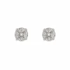 Boucles d'oreilles puces diamants 0.54 carat et or blanc