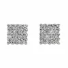 Boucles d'oreilles Puces Or blanc Diamant