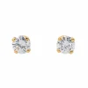 Boucles d'oreilles Puces Or blanc Diamant