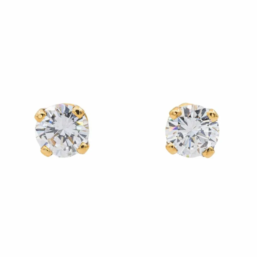 Boucles d'oreilles Puces Or blanc Diamant