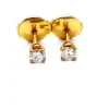 Boucles d'oreilles Puces Or jaune Diamant