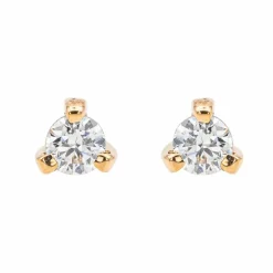 Boucles d'oreilles Puces Or rose Diamant