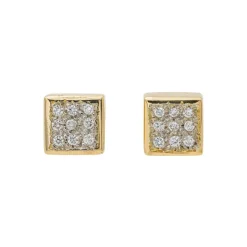 Boucles d'oreilles Puces Or rose Diamant