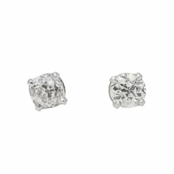 Boucles d'oreilles Puces Or blanc Diamant