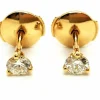 Boucles d'oreilles Puces Or jaune Diamant