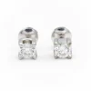 Boucles d'oreilles Puces Or blanc Diamant