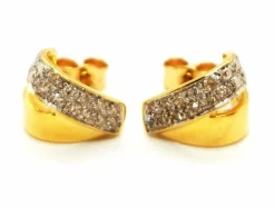 Boucles d'oreilles puces Or jaune Diamant