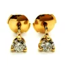 Boucles d'oreilles Puces Or jaune Diamant
