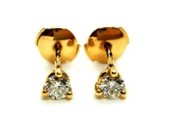 Boucles d'oreilles Puces Or jaune Diamant