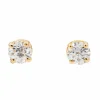 Boucles d'oreilles Puces Or jaune Diamant