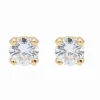 Boucles d'oreilles Puces Or jaune Diamant