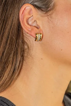Boucles d'oreilles Puces Or jaune Diamant
