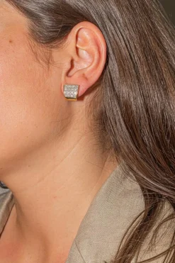 Boucles d'oreilles Puces Or jaune Diamant