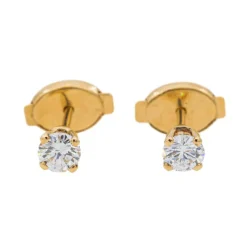 Boucles d'oreilles Puces Or blanc Diamant