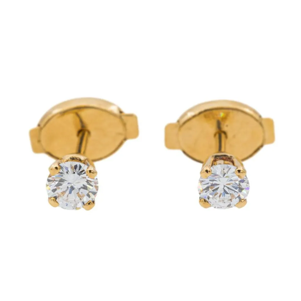 Boucles d'oreilles Puces Or blanc Diamant