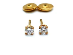 Boucles d'oreilles Puces Or jaune Diamant