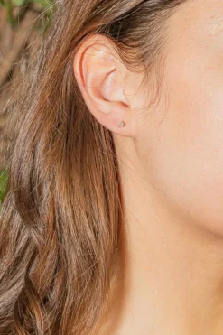Boucles d'oreilles Puces Or rose Diamant