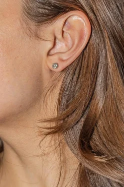 Boucles d'oreilles Puces Or blanc Diamant