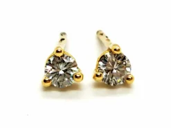 Boucles d'oreilles Puces Or jaune Diamant