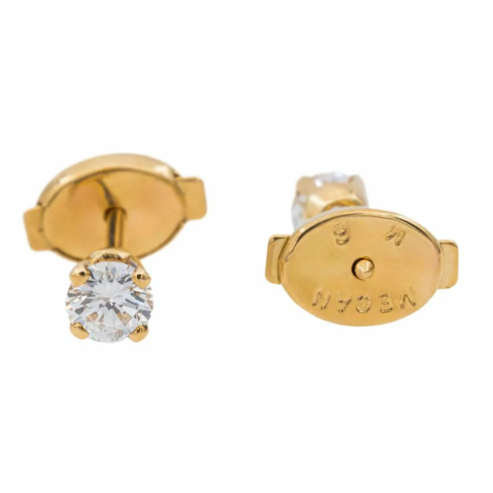 Boucles d'oreilles Puces Or blanc Diamant