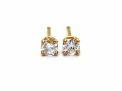 Boucles d'oreilles Puces Or jaune Diamant