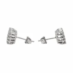 Boucles d'oreilles Puces Or blanc Diamant
