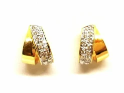 Boucles d'oreilles puces Or jaune Diamant