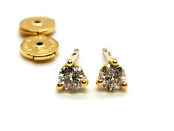 Boucles d'oreilles Puces Or jaune Diamant
