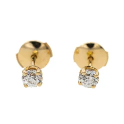Boucles d'oreilles Puces Or jaune Diamant