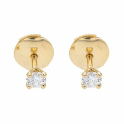 Boucles d'oreilles Puces Or jaune Diamant