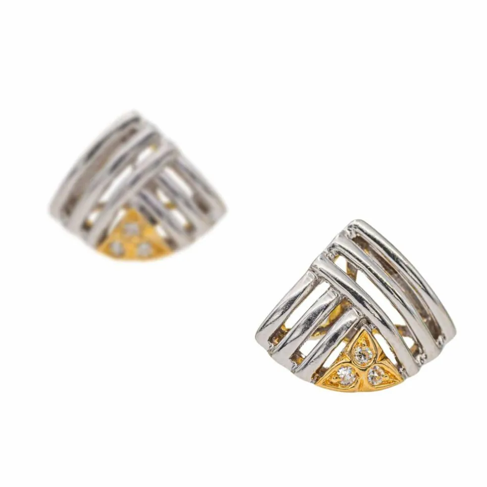 Boucles d'oreilles Puces Or blanc Diamant