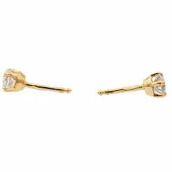 Boucles d'oreilles Puces Or jaune Diamant
