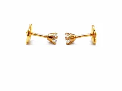 Boucles d'oreilles Puces Or jaune Diamant