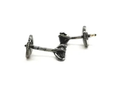 Boucles d'oreilles Puces Or noir Diamant