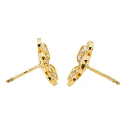 Boucles d'oreilles Puces Or jaune Diamant