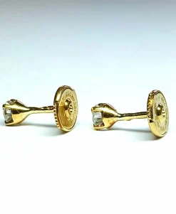Boucles d'oreilles Puces Or jaune Diamant