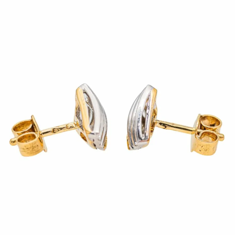 Boucles d'oreilles Puces Or blanc Diamant