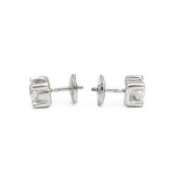 Boucles d'oreilles Puces Or blanc Diamant
