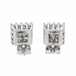 Boucles d'oreilles Puces Or blanc Diamant