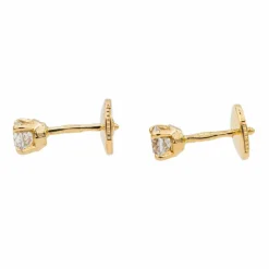 Boucles d'oreilles Puces Or jaune Diamant