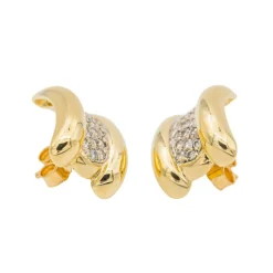 Boucles d'oreilles Puces Or jaune Diamant