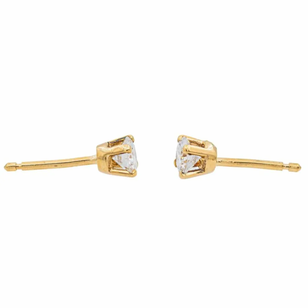 Boucles d'oreilles Puces Or blanc Diamant