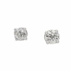 Boucles d'oreilles Puces Or blanc Diamant