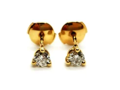 Boucles d'oreilles Puces Or jaune Diamant
